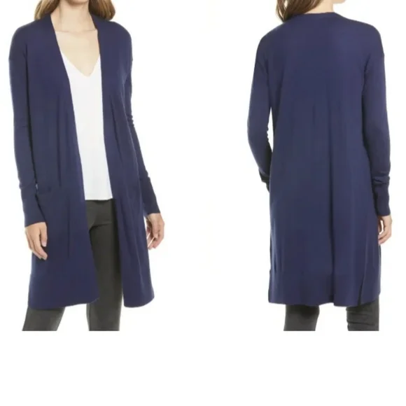 Halogen open front pocket cardigan hot sale